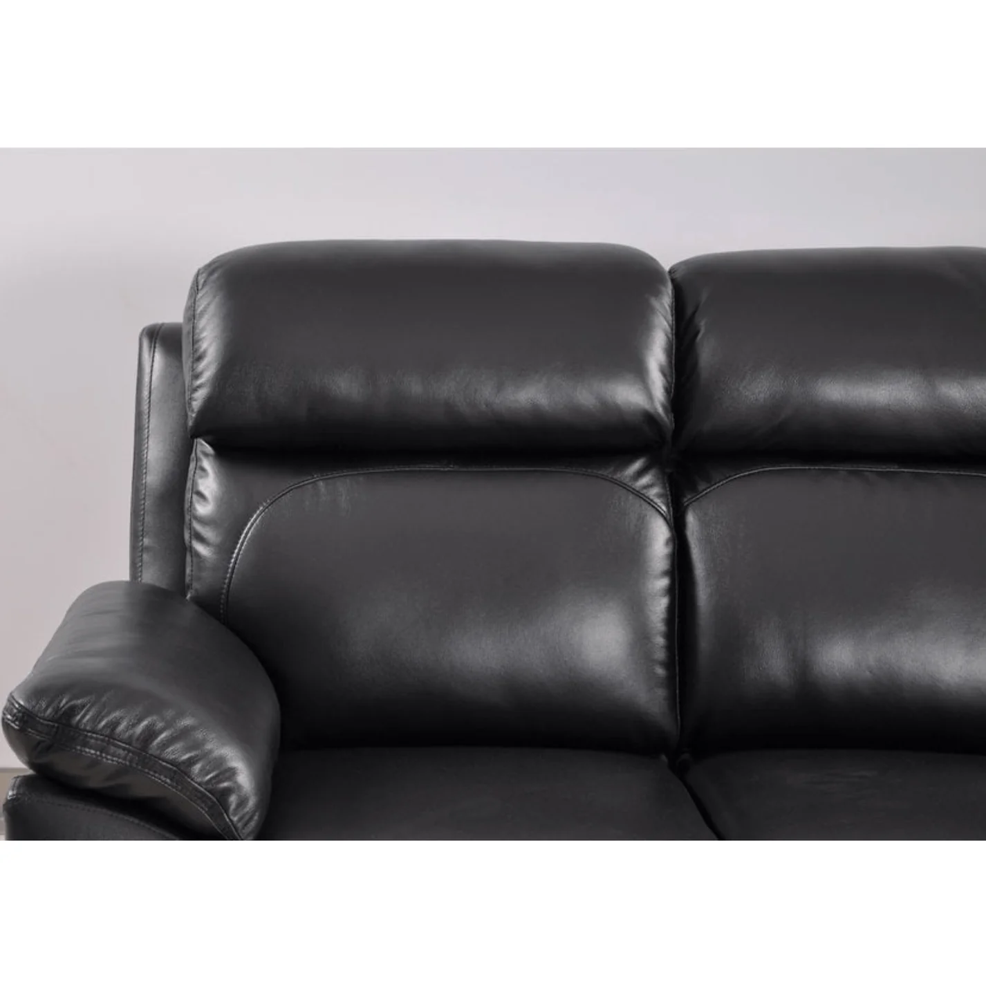 Newsome Genuine Leather Black Electric Power Recliner 2+1 Seater Sofa Set