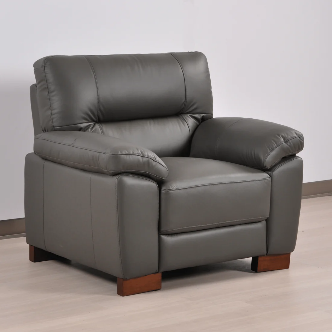 Pavilion Genuine Leather Black Armchair