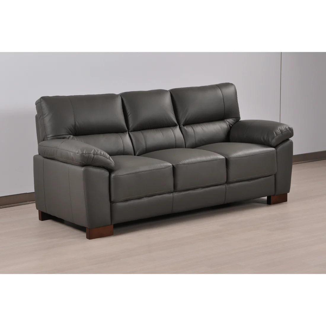 Pavilion Genuine Leather Cream 3 Seater Sofa