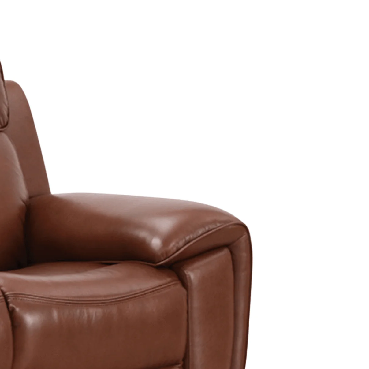 Nevara Genuine Leather Tan Electric Power Recliner 3 Seater