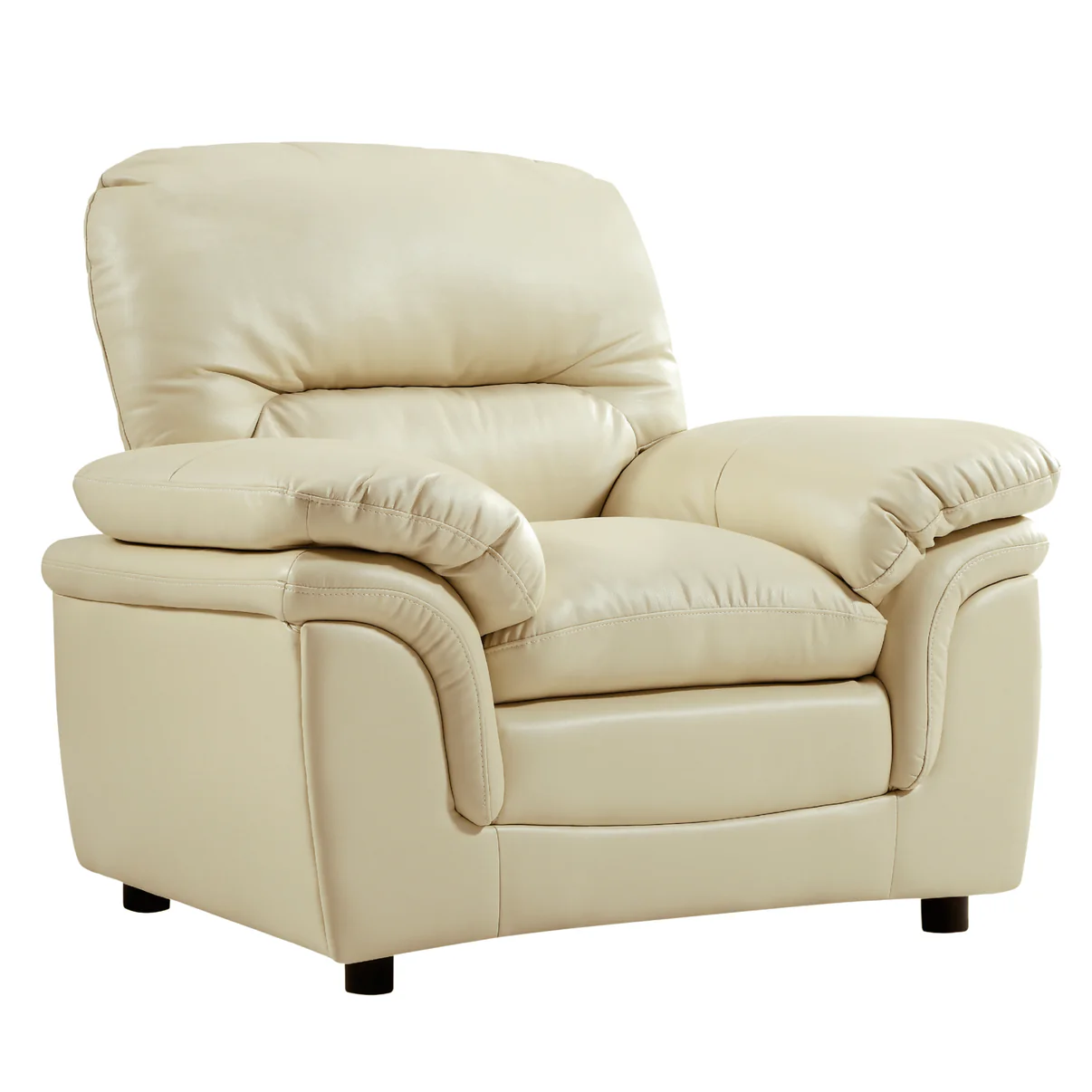 Amaya Cream Leather Armchair