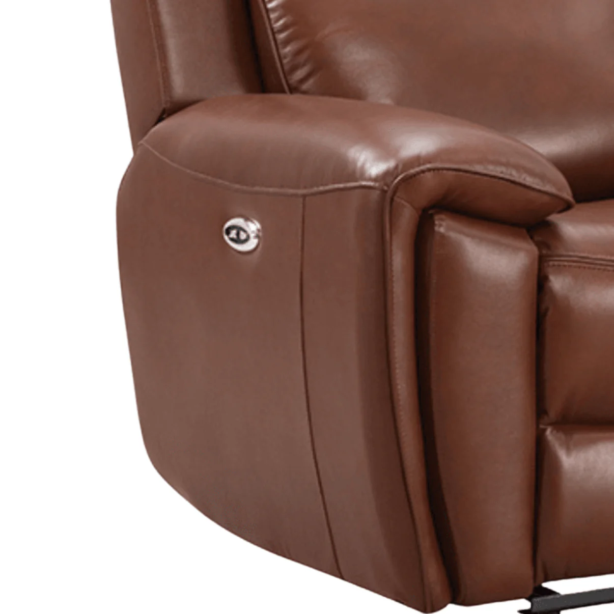 Nevara Genuine Leather Tan Electric Power Recliner Armchair