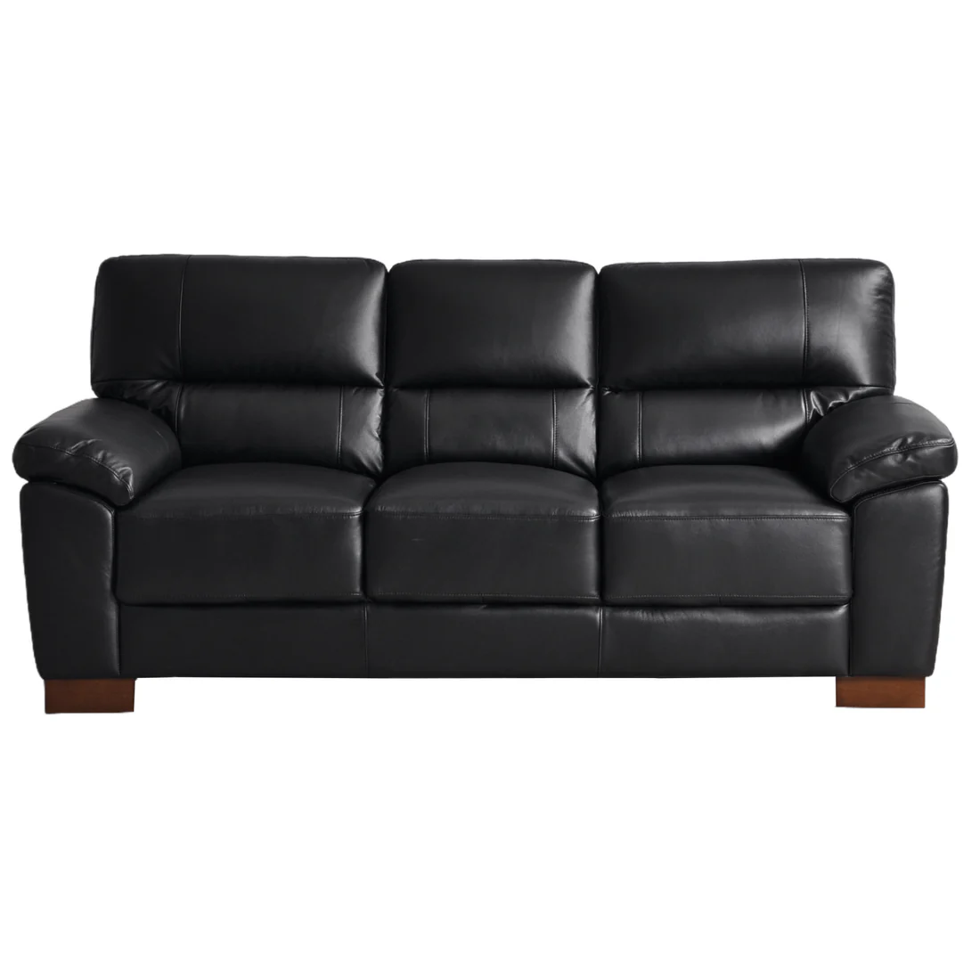 Pavilion Genuine Leather Black 3+2 Seater Sofa Set