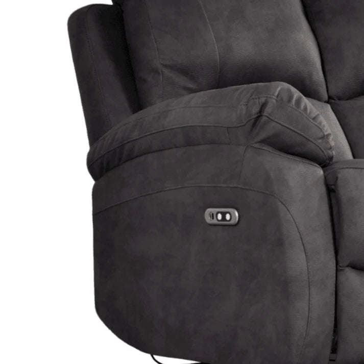 Pittsburgh Grey Fabric Electric Recliner 2+2 Seater Sofa Set