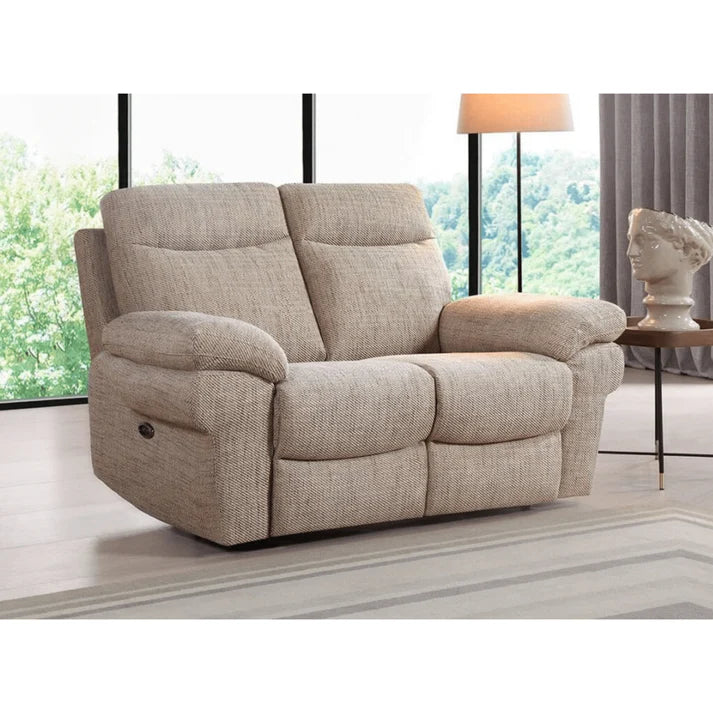 Tamla Beige Fabric Electric Recliner 2 Seater