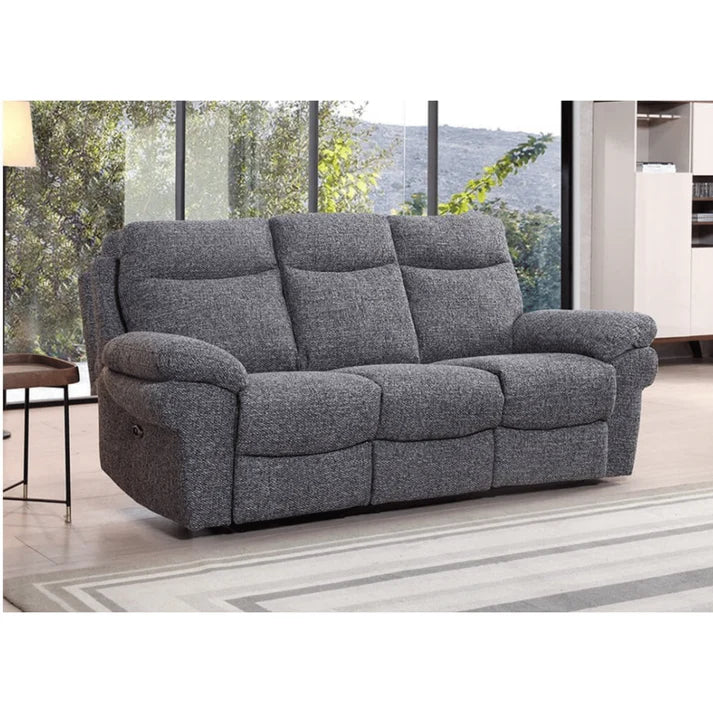 Tamla Grey Fabric Electric Recliner 3+2 Seater Sofa Set