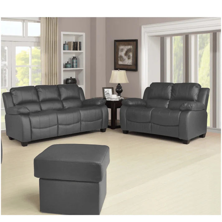 Brooker Brown Leather 3+2 Seater Sofa Set