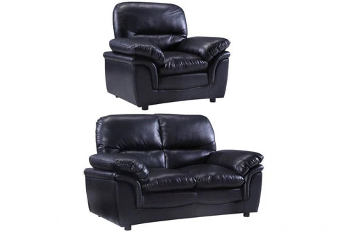 Amaya Brown Leather 2+1 Seater Sofa Set