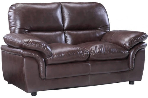 Amaya Brown Leather 2+1 Seater Sofa Set